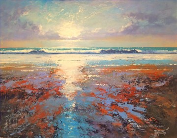 ライトバースト抽象的な海の風景 Oil Paintings
